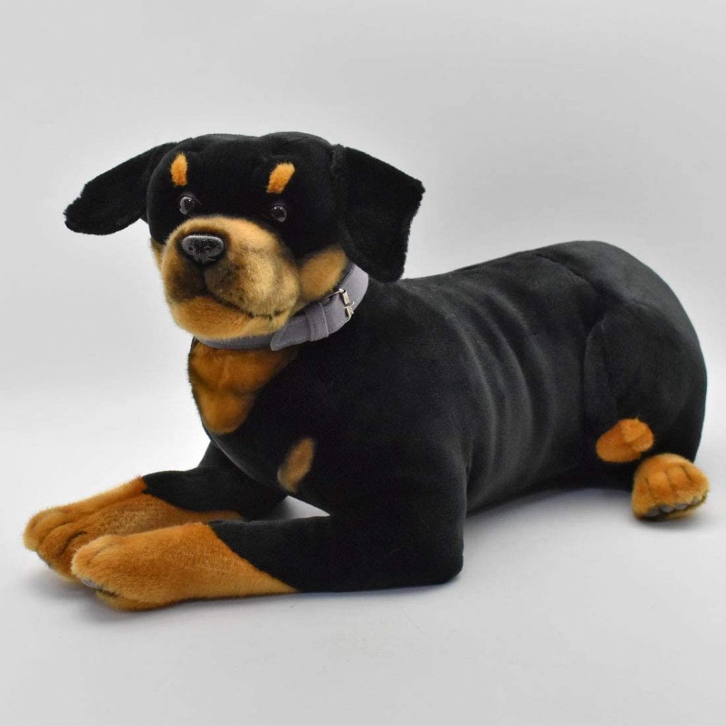Peluche Rottweiler De 30 Cm De Uni-Toys – Realista, Suave Y Con Relleno 100% Reciclado – Ideal Para Regalar