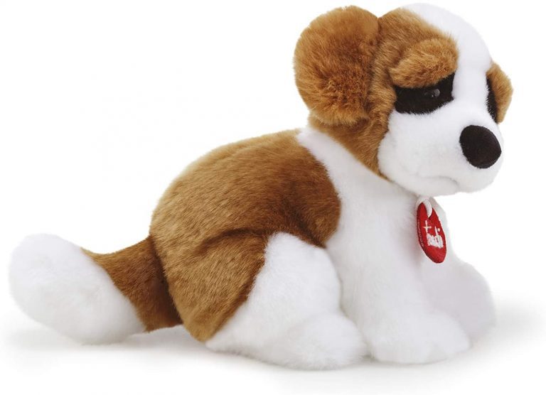 Doudou Peluche Marionnette Chien Saint Bernard Beige Marron Blanc Tout Doux Dani