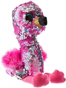 Peluche de flamenco brillante de Ty de 15 cm - Los mejores peluches de flamencos - Peluches de animales
