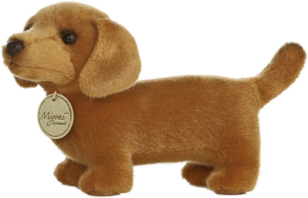 Peluche De Perro Salchicha Realista De 30 Cm, GVMJHYK, Juguete De Peluche Suave Y Detallado, Marrón, Regalo Para Niños Y Niñas