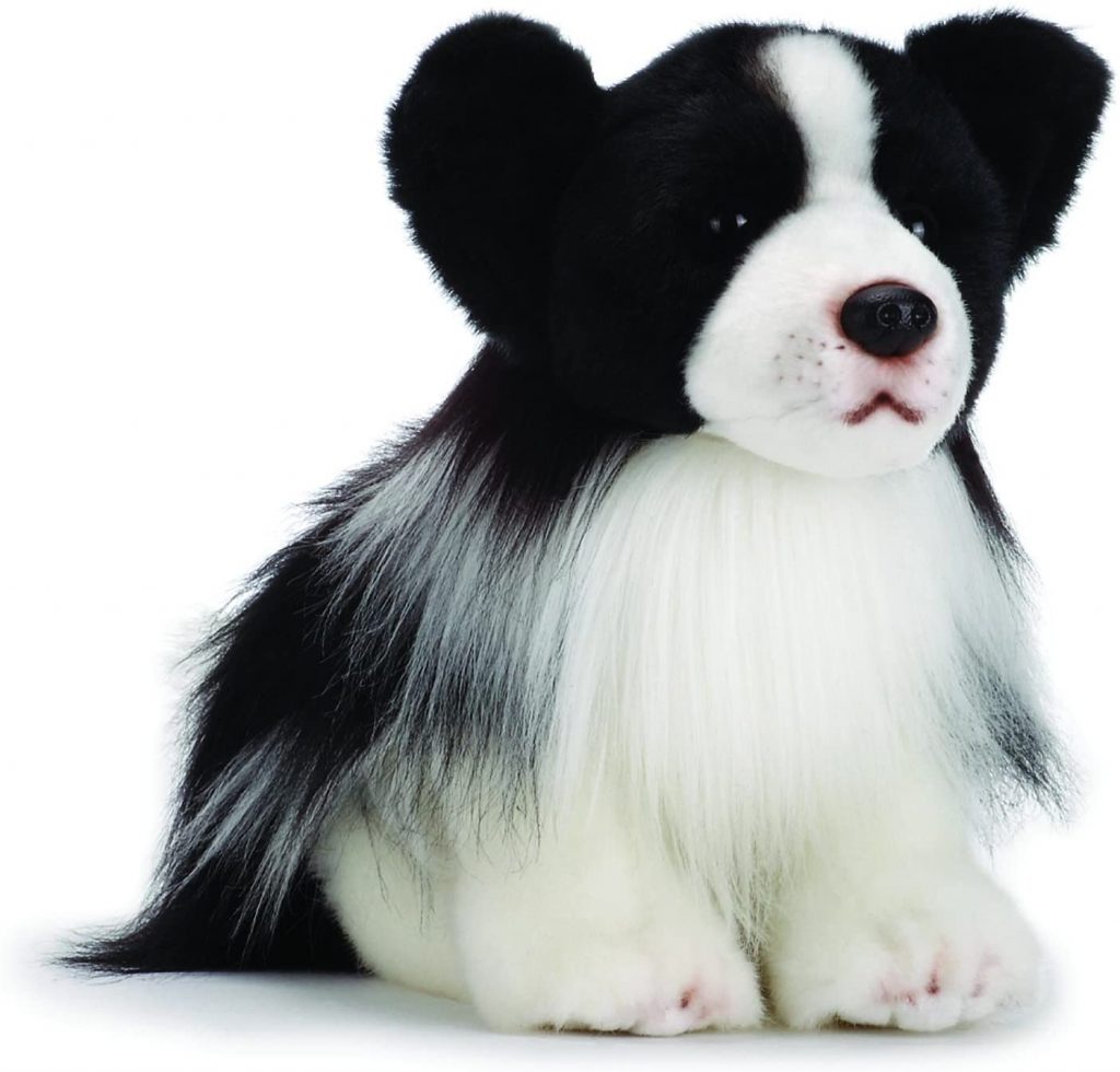 Peluche Border Collie 28 Cm - Douce Et Mignonne, Idéale Comme Cadeau Pour Enfants Ou Décoration