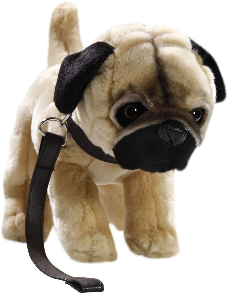 Cachorro De Carlino En Resina 16 Cm