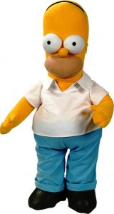 Peluche de Homer Simpson de 38 cm - Los mejores peluches de los Simpsons - Peluches de series de dibujos animados