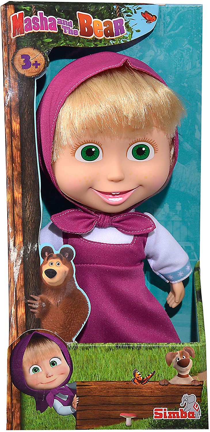 Peluche Masha 40 Cm &ndash; Masha E Orso, Originale, Morbido, Adatto A Bambini 0+