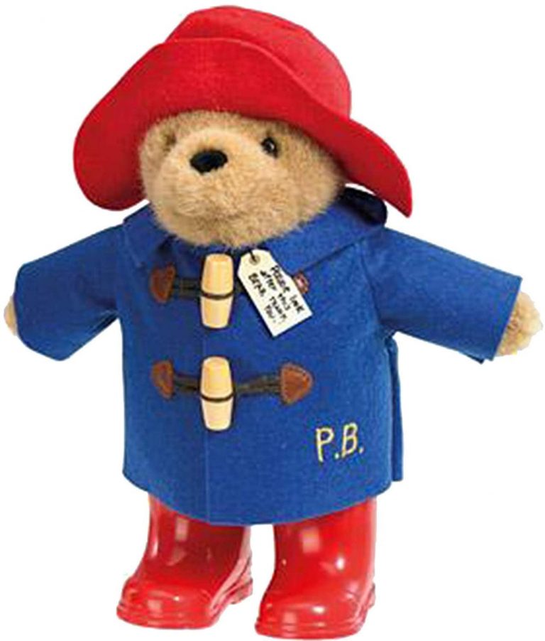 Peluche Paddington - Environ 17 Cm, Marron, Avec Duffel-coat Bleu Et Chapeau Rouge - Pour Collection Ou Cadeau Enfant