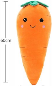 Peluche de Zanahoria de 60 cm - Los mejores peluches de zanahorias - Peluches de frutas y verduras