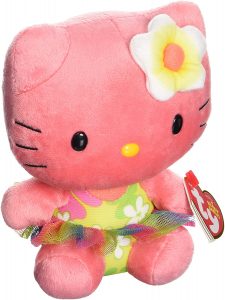 Peluche de Hello Kitty rosa Ty de 15 cm - Los mejores peluches de Hello kitty