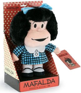 Peluche De Mafalda Azul De 27 Centímetros